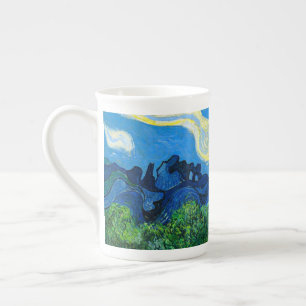 Van Gogh Olive Trees in a Mountainous Landscape Bone China Mug