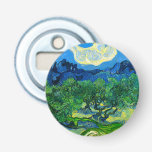 Van Gogh Olive Trees in a Mountainous Landscape Bottle Opener<br><div class="desc">Bottle Opener featuring Vincent van Gogh’s oil painting Olive Trees in a Mountainous Landscape (1889). Green olive trees decorate a mountainside underneath a starry night sky. A marvellous gift for lovers of Post-Impressionism and Dutch art collectors!</div>