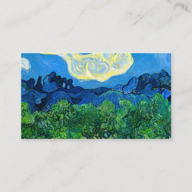 Van Gogh Olive Trees in a Mountainous Landscape Enclosure Card (Front)