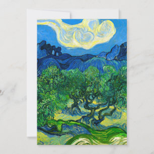 Van Gogh Olive Trees in a Mountainous Landscape Invitation