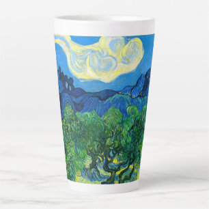 Van Gogh Olive Trees in a Mountainous Landscape Latte Mug