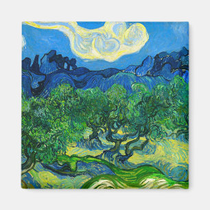 Van Gogh Olive Trees in a Mountainous Landscape Magnet