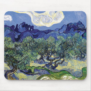 Van Gogh - Olive Trees In A Mountainous Landscape Mouse Pad