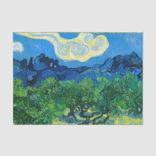 Van Gogh Olive Trees in a Mountainous Landscape Tissue Paper