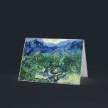 Van Gogh - Olive Trees with Alpilles in Background Card<br><div class="desc">Olive Trees with the Alpilles in the Background,  famous painting by Vincent van Gogh</div>