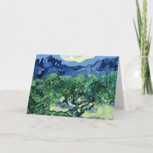 Van Gogh - Olive Trees with Alpilles in Background Card