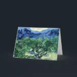 Van Gogh - Olive Trees with Alpilles in Background Card<br><div class="desc">Olive Trees with the Alpilles in the Background,  famous painting by Vincent van Gogh</div>