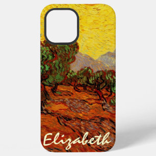 Van Gogh Olive Trees with Yellow Sky and Sun iPhone 12 Pro Max Case