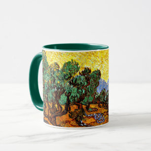 Van Gogh - Olive Trees with Yellow Sky and Sun Mug