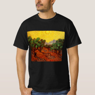 Van Gogh Olive Trees with Yellow Sky and Sun T-Shirt