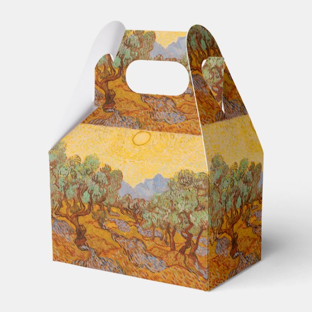 Van Gogh Olive Trees Yellow Sun Sky Favour Box (Front Side)