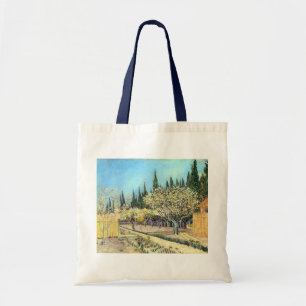 Van Gogh Orchard in Blossom, Bordered by Cypresses Tote Bag