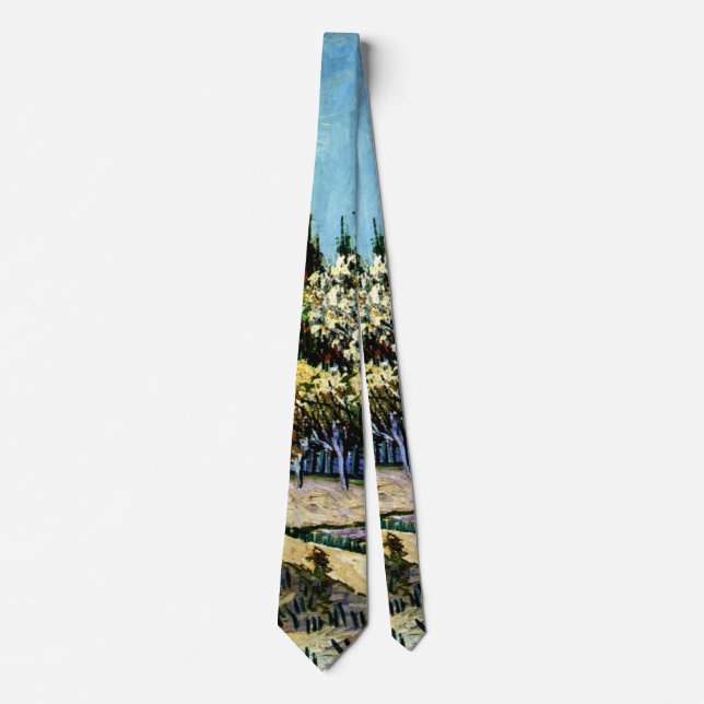 Van Gogh - Orchard Surrounded by Cypresses Tie (Front)