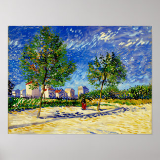Van Gogh Outskirts of Paris Poster
