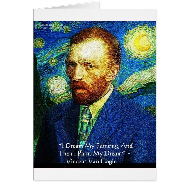 Van Gogh "Paint My Dreams" Gifts Mugs Cards Etc (Front)