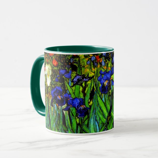 Van Gogh painting, Irises, Mug (Front Left)