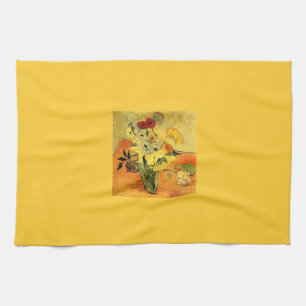 Van Gogh Painting Whimsical Blossoms Flowers Vines Tea Towel