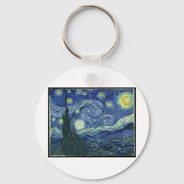Van Gogh Paintings: Starry Night Van Gogh Key Ring (Front)