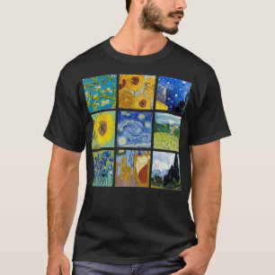Van Gogh Paintings, Sunflowers, Starry Night Pullo T-Shirt