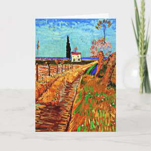 Van Gogh - Path Through a Field with Willows Card