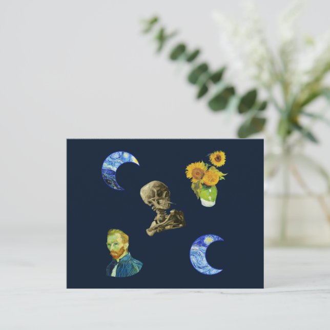 Van Gogh pattern Postcard (Standing Front)