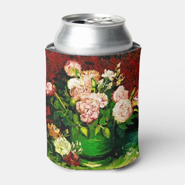 Van Gogh Peonies and Roses Can Cooler (Can Front)