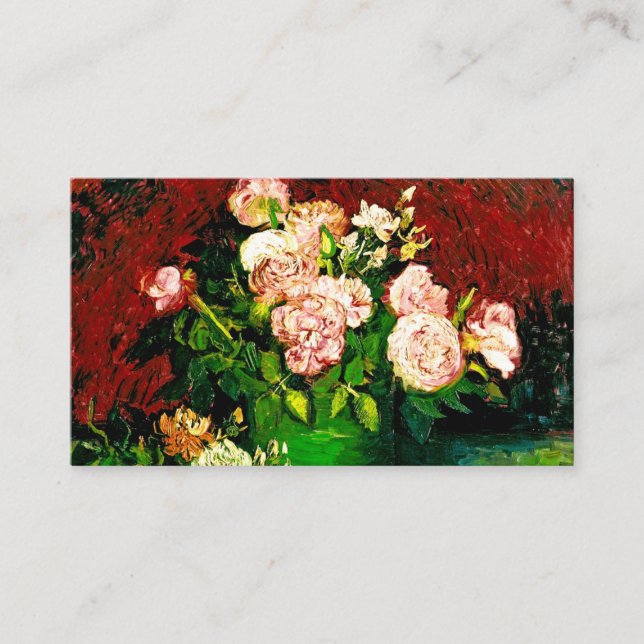 Van Gogh Peonies and Roses Enclosure Card (Front)