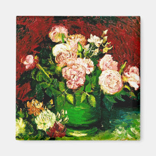 Van Gogh Peonies and Roses Magnet