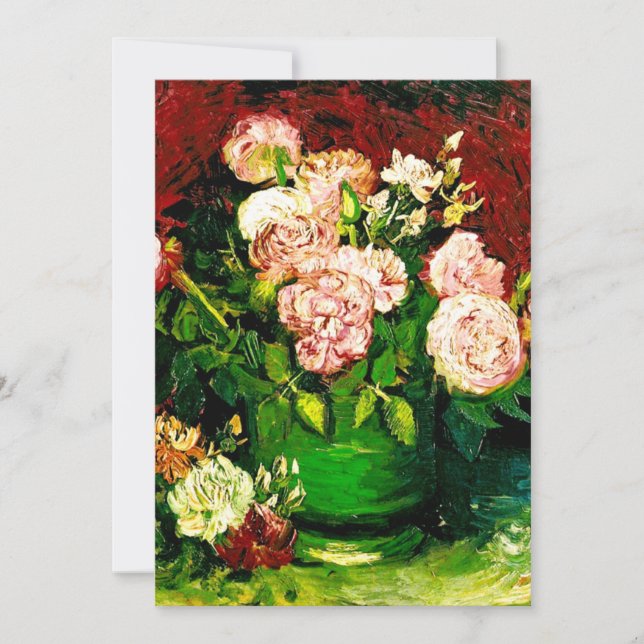 Van Gogh Peonies and Roses Save The Date (Front)