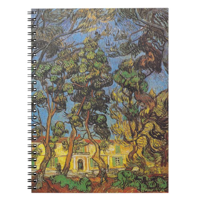 Van Gogh Pine Trees - Classic Garden Art Notebook (Front)