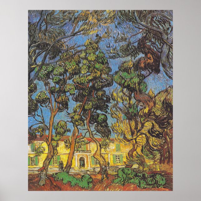 Van Gogh Pine Trees - Classic Garden Art Poster (Front)