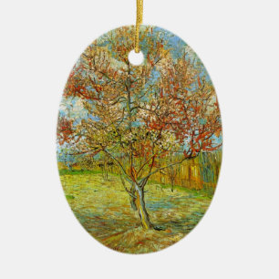 Van Gogh Pink Peach Tree in Blossom, Fine Art Ceramic Tree Decoration