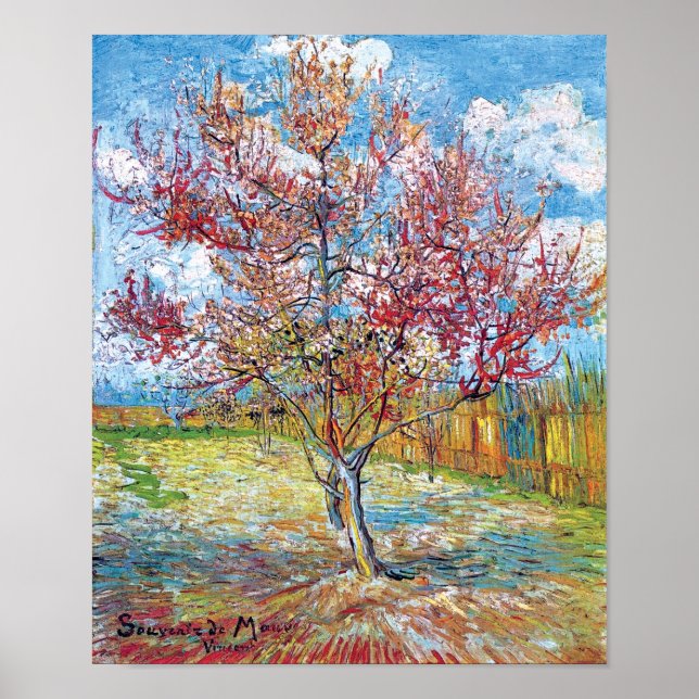 Van Gogh - Pink Peach Trees Poster (Front)