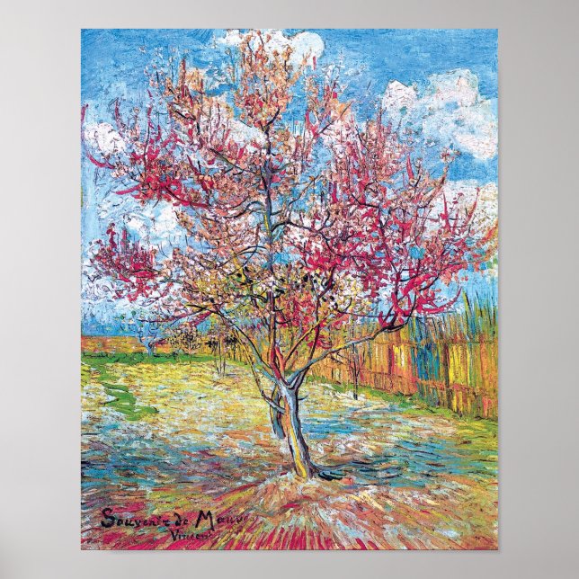 Van Gogh - Pink Peach Trees Poster (Front)