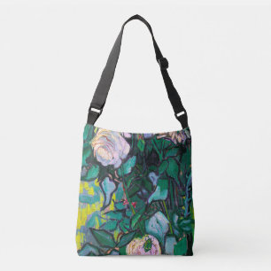 Van Gogh Pink Roses Crossbody Bag