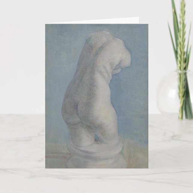 Van Gogh Plaster Torso - Blue Classical Art Card (Front)