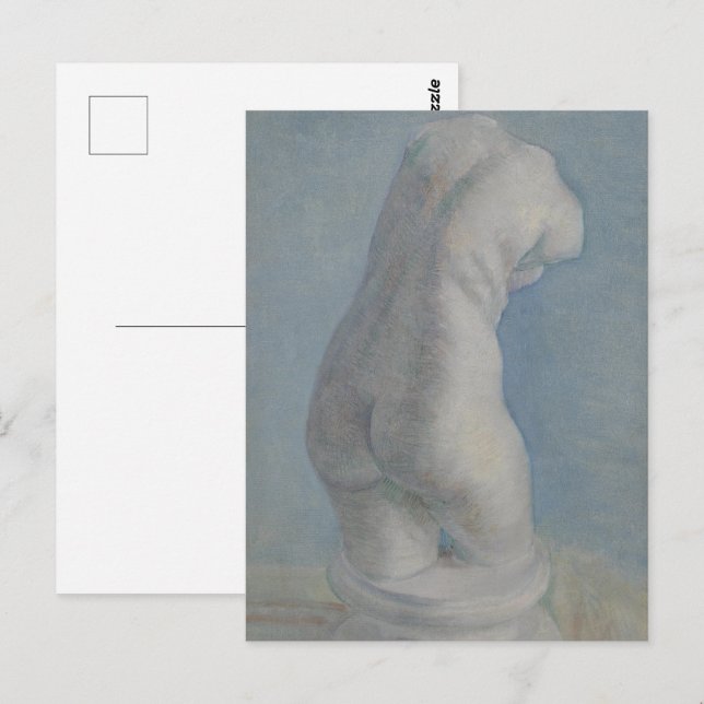 Van Gogh Plaster Torso - Blue Classical Art Postcard (Front/Back)