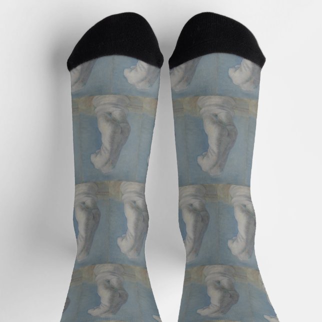 Van Gogh Plaster Torso - Blue Classical Art Socks (Top)