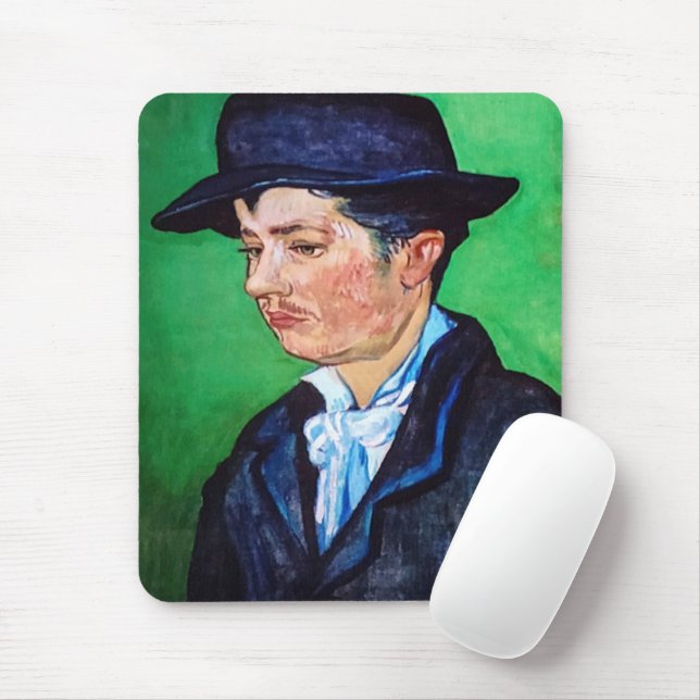 Van Gogh Portrait of Armand Roulin Mouse Pad (With Mouse)