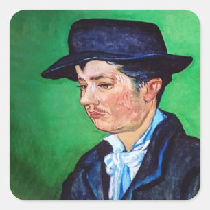 Van Gogh Portrait of Armand Roulin Square Sticker