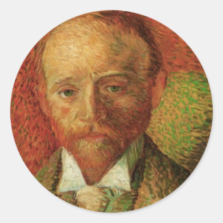 Van Gogh Portrait of the Art Dealer Alexander Reid Classic Round Sticker