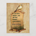 "Van Gogh" Postcard<br><div class="desc">"Van Gogh" nature quote card features a lovely pastoral scene for nature lovers.</div>