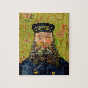 Van Gogh Postman. Portrait impressionism art Jigsaw Puzzle