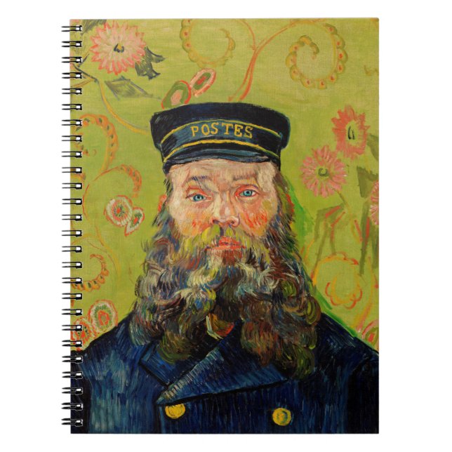 Van Gogh Postman. Portrait impressionism art Notebook (Front)