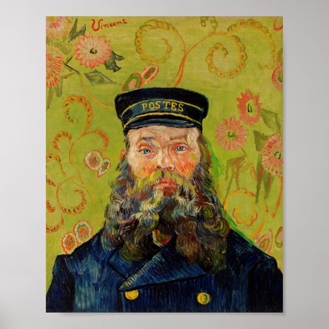 Van Gogh Postman. Portrait impressionism art Poster (Front)