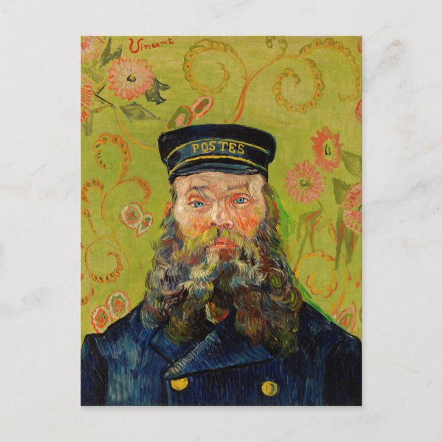 Van Gogh Postman Portrait Painting Old Antique Art Postcard (Front)