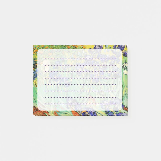 van gogh purple iris/st. remy post-it notes (Front)