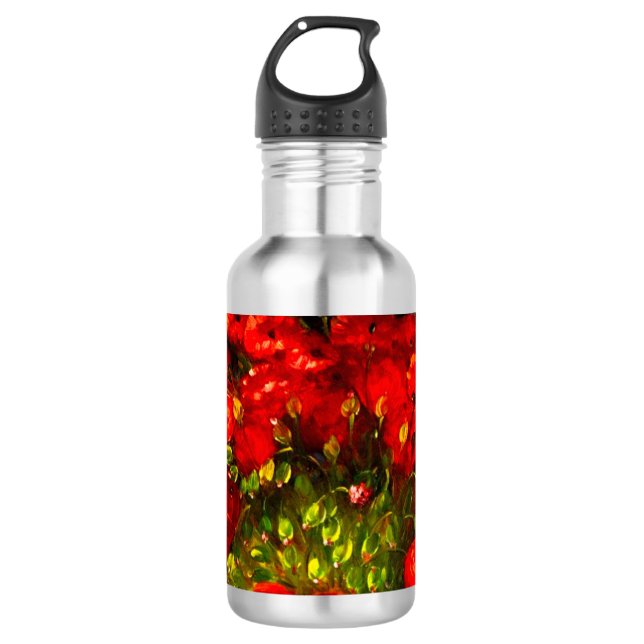 Van Gogh Red Poppies 710 Ml Water Bottle (Front)