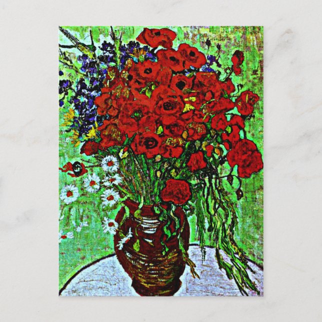 Van Gogh - Red Poppies and Daisies Postcard (Front)