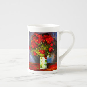 Van Gogh Red Poppies Bone China Mug